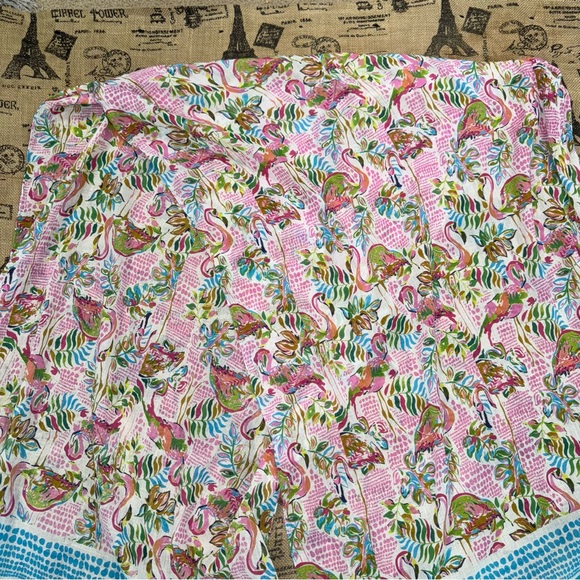 Charlie Paige NWT! Pink/ Multi Flamingo Print Scarf
Made In India - Picture 11 of 14